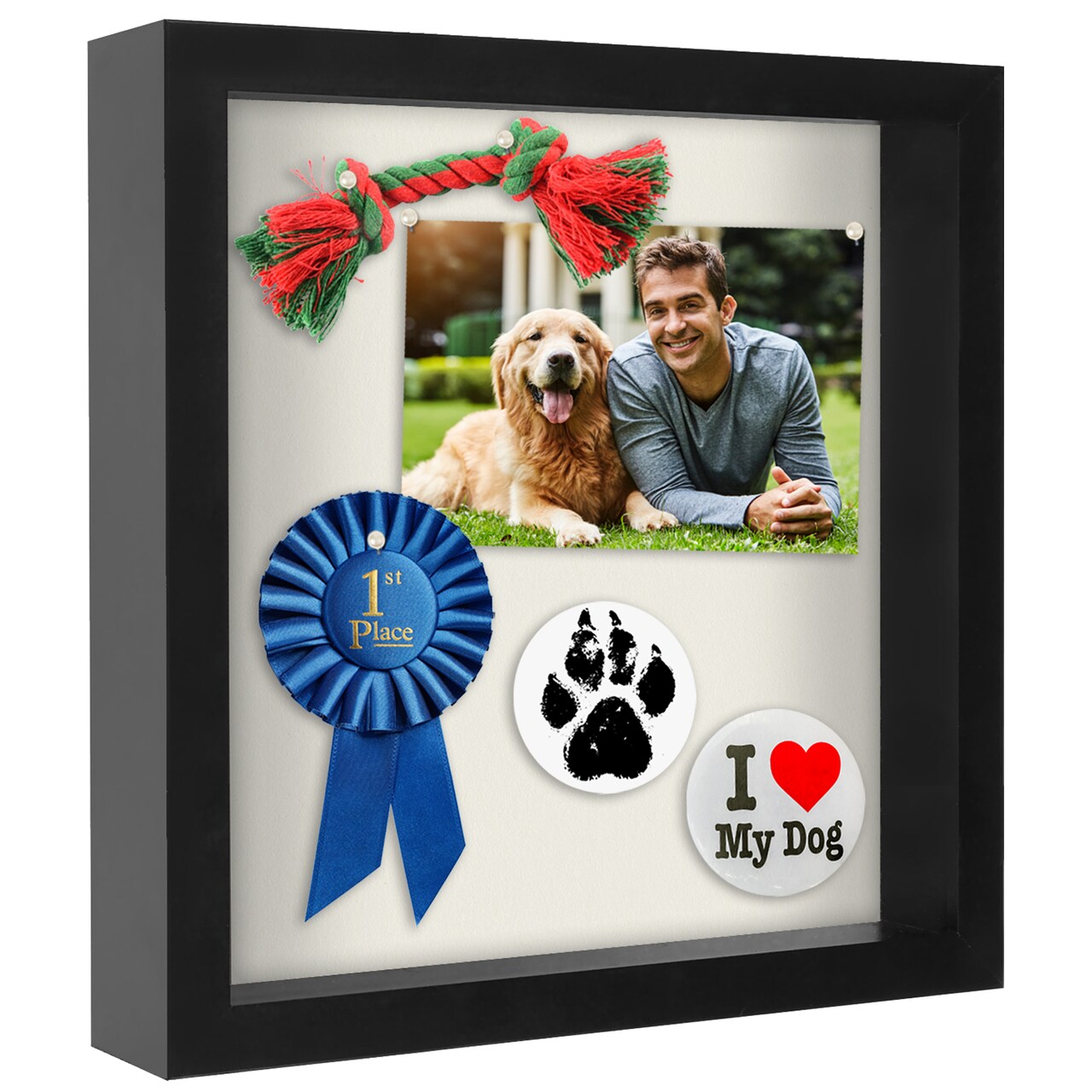 Americanflat Shadow Box Frame - 1.5 Interior Depth for Memorabilia - Display Case for Showcasing Souvenirs, Awards, and Medals - Shatter Resistant Glass - Hanging Hardware